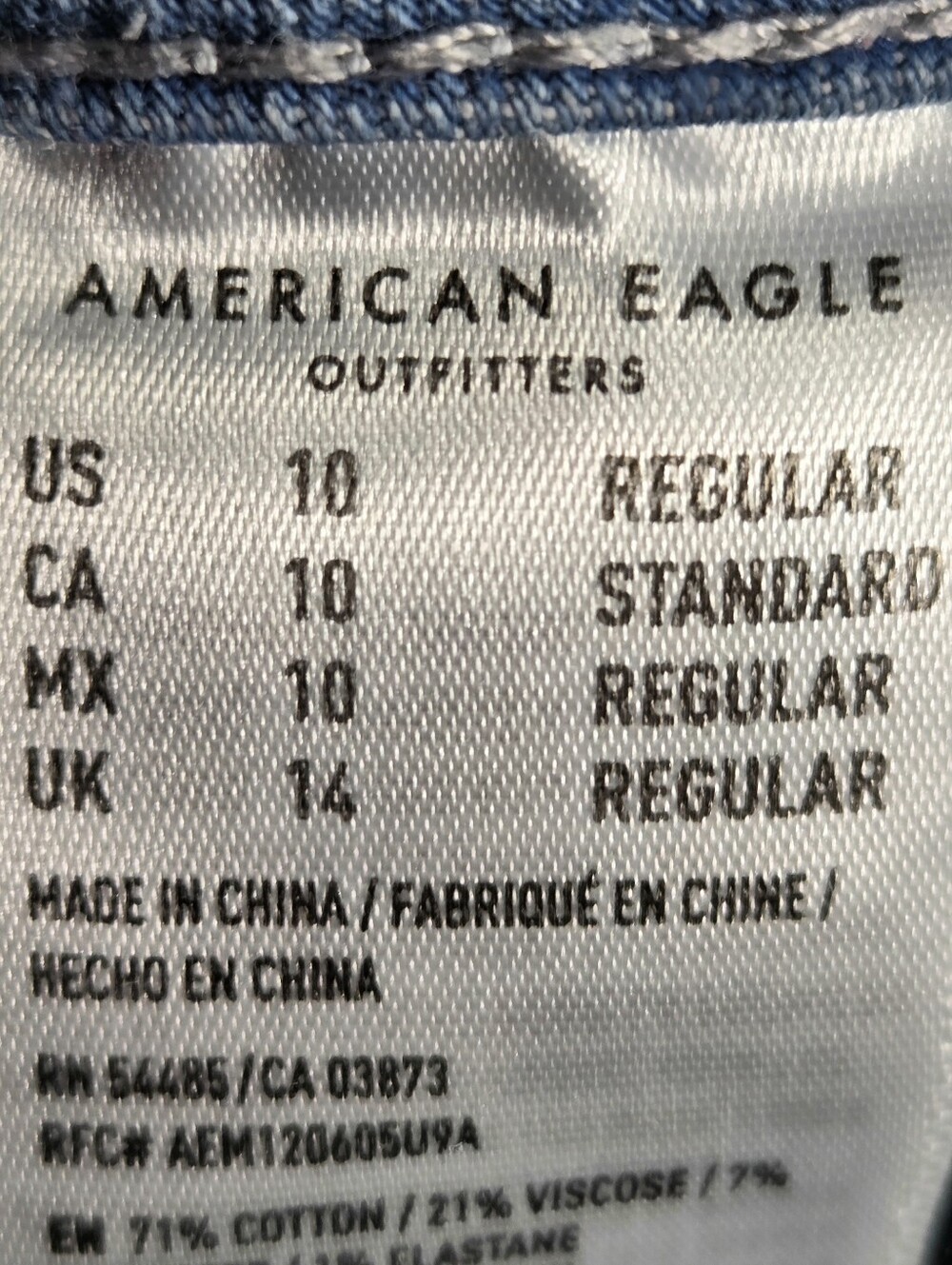 American Eagle Ne(x)t Level Stretch Blue 4 Pocket HiRise Jegging Size 10 Regular - Picture 8 of 11